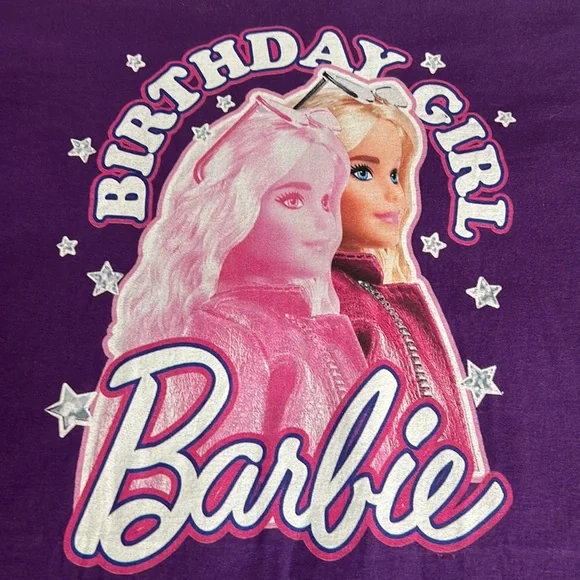 Delta Soft New Purple Birthday Girl Barbie Graphic Tee Size 2XX, 💯 % Cotton!NWT - Picture 2 of 8